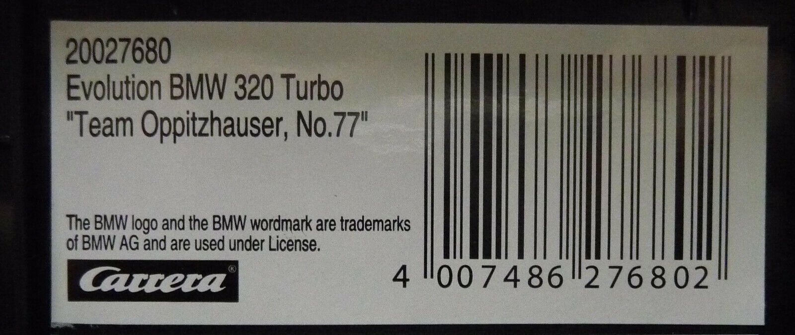 Carrera EVO 1:32 BMW 320 Turbo Team Oppitzhauser No77 slot car also suits scalextric - Image 6