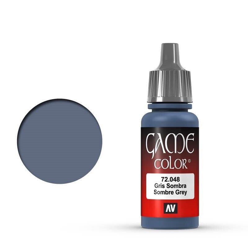 VALLEJO GAME 72048 Color Sombre Grey 17ml Acrylic Paint