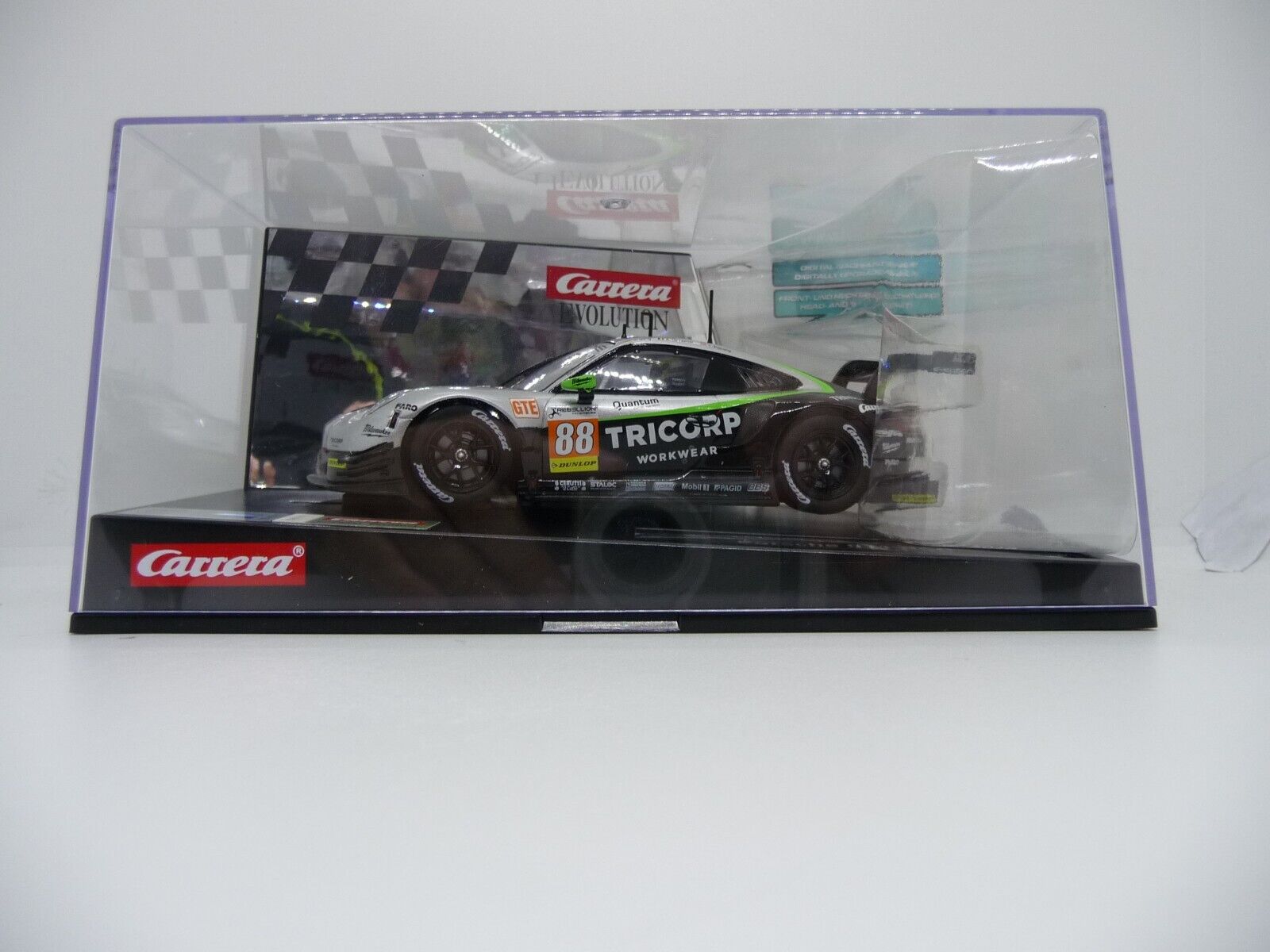Carrera EVO 1:32 Porsche 911 RSR Proton Competition No88 slot car also suits scalextric - Image 3