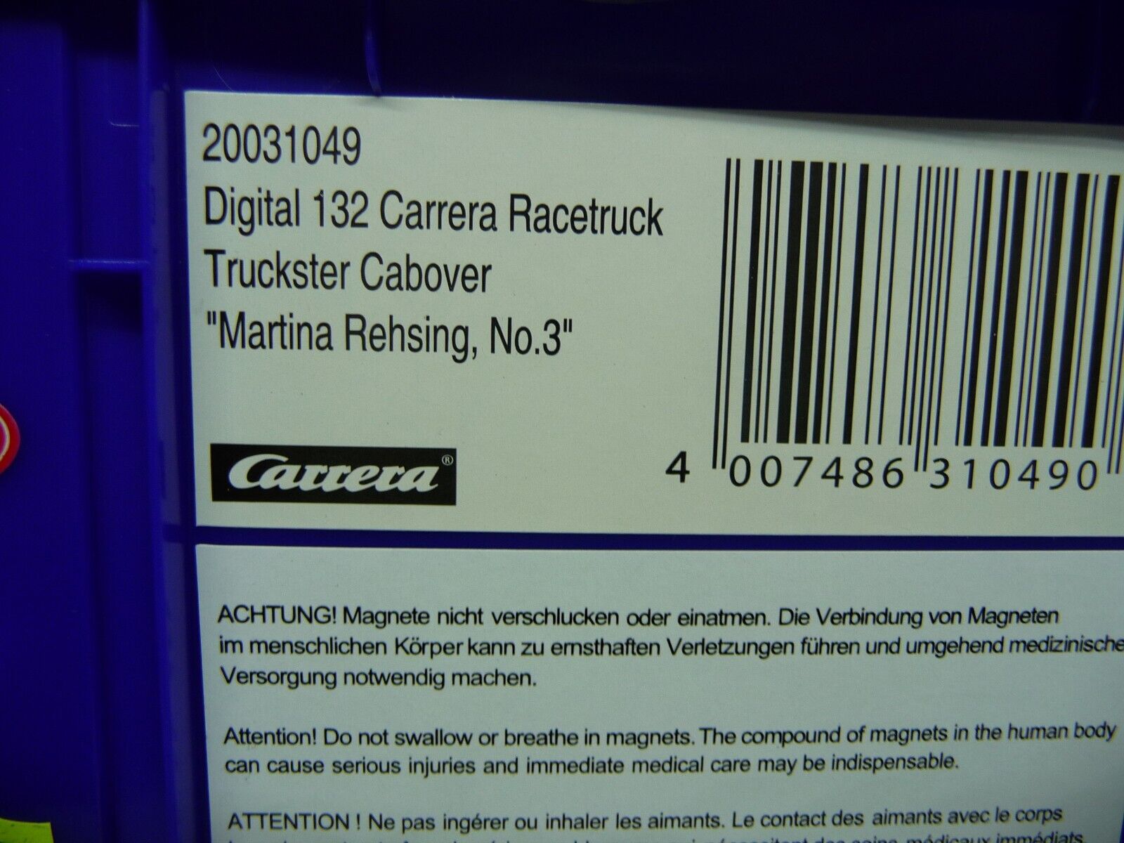 Carrera EVO DIGITAL 1:32 TRUCKSTER CABOVER MARTINA REHSING No.3 slot car also suits scalextric - Image 6