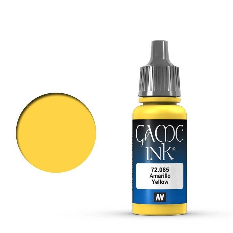 VALLEJO GAME 72085 Color Ink Yellow 17ml Acrylic Paint