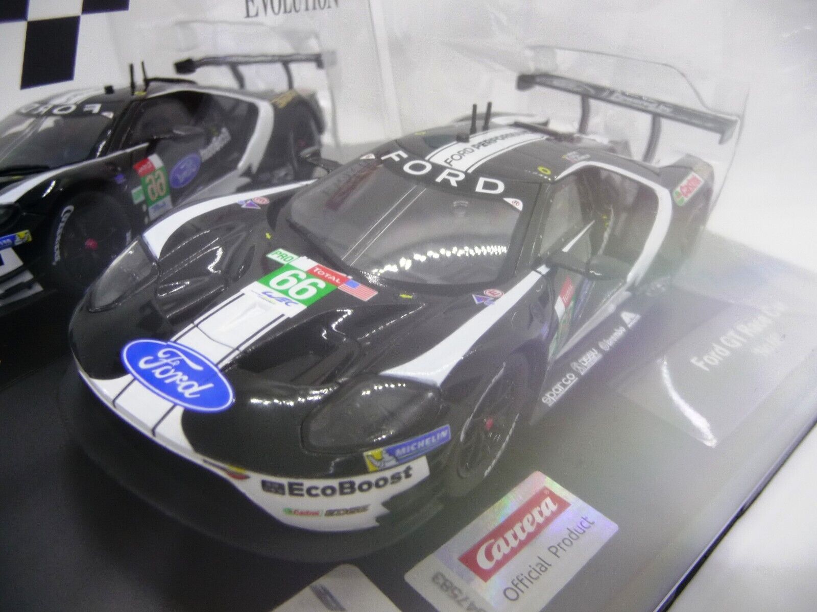 Carrera EVO 1:32 Ford GT Race Car No66 slot car also suits scalextric - Image 3