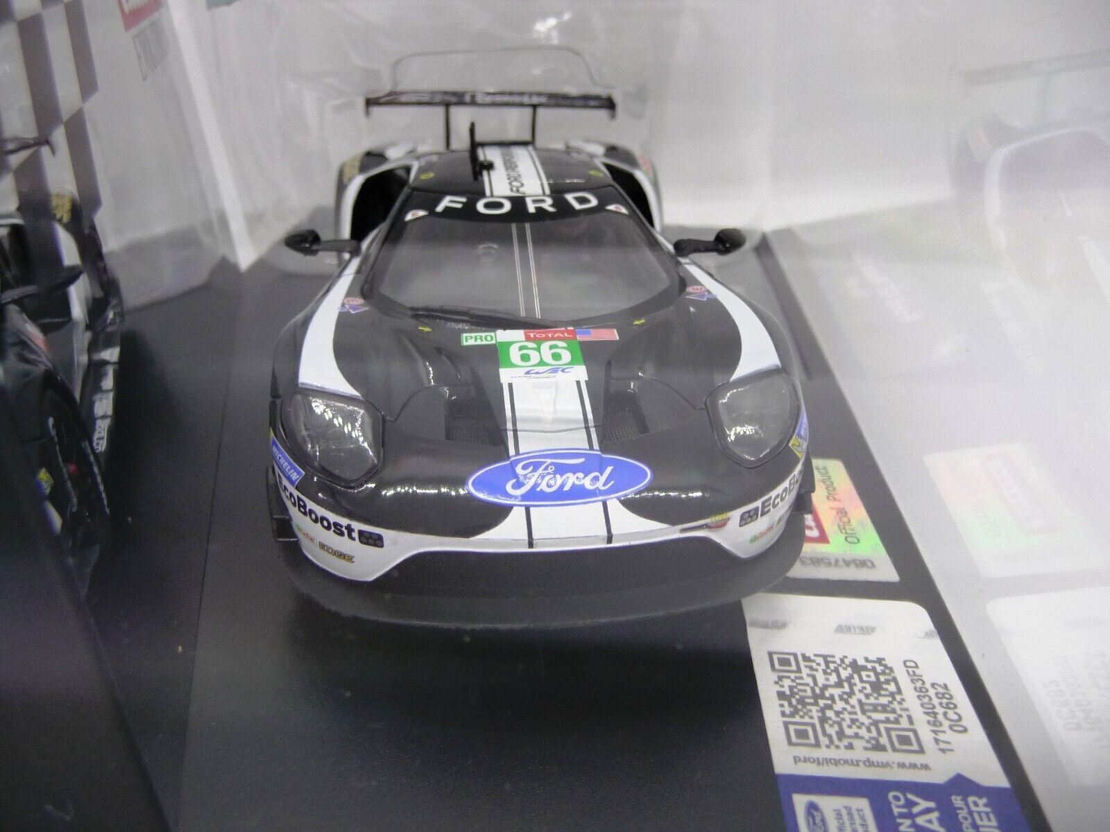 Carrera EVO 1:32 Ford GT Race Car No66 slot car also suits scalextric - Image 5