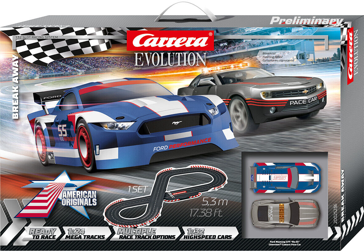 Carrera EVOLUTION 1:32 Break Away Slot Racing Set