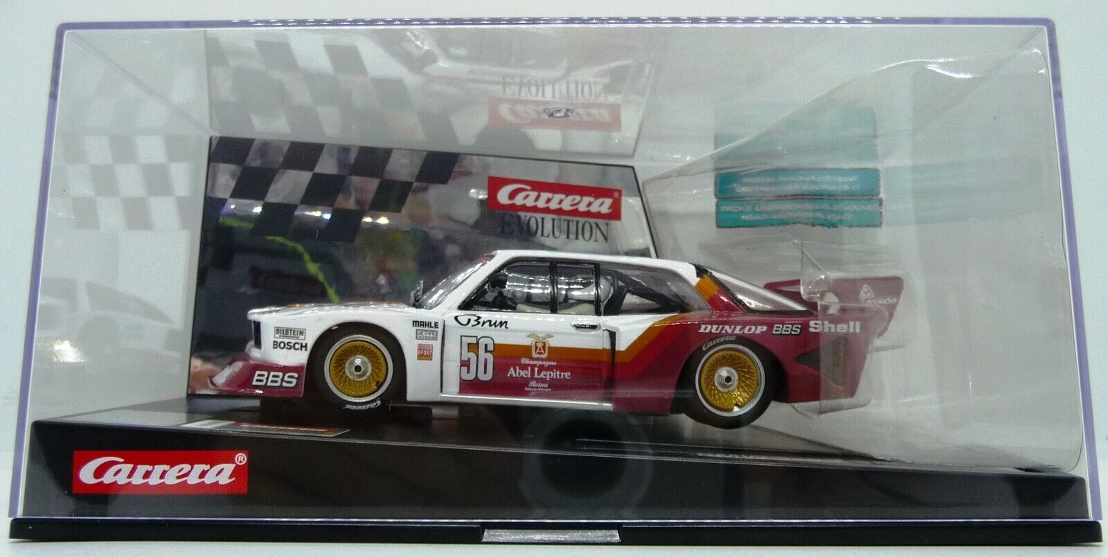 Carrera EVO 1:32 BMW 320 Turbo Team Schnitzer No56 Late 1980 slot car also suits scalextric - Image 4