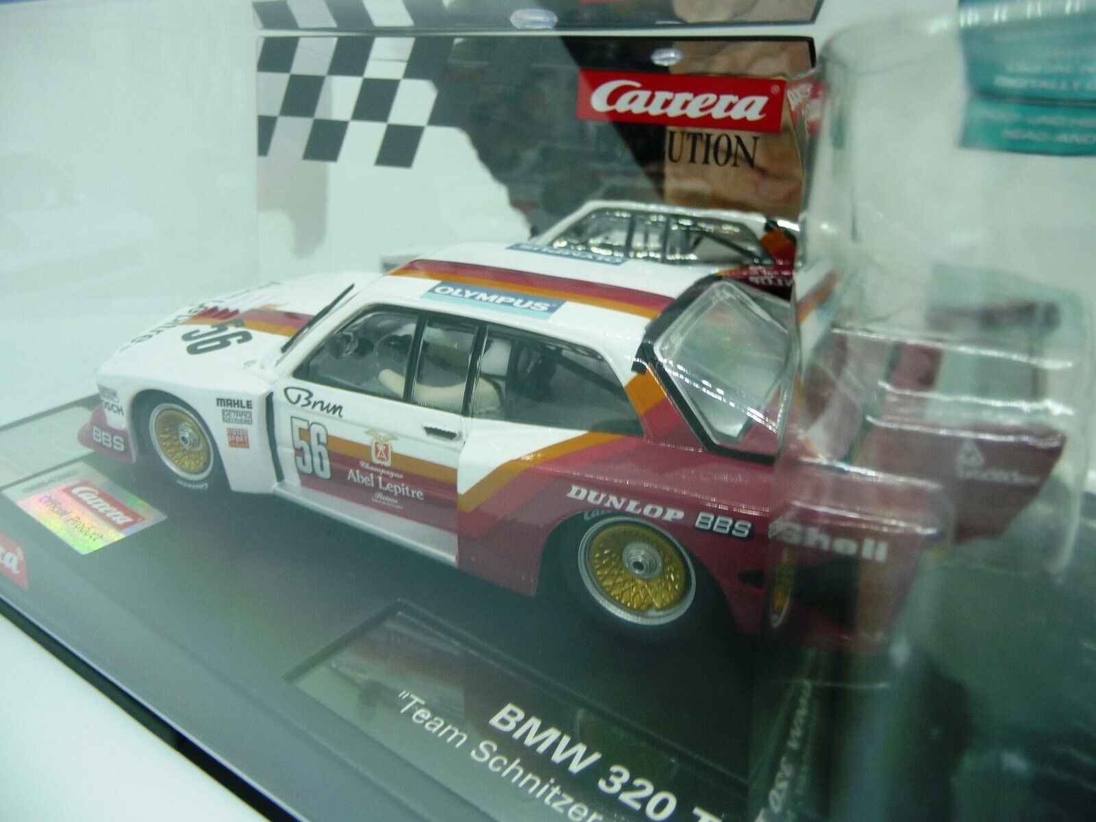 Carrera EVO 1:32 BMW 320 Turbo Team Schnitzer No56 Late 1980 slot car also suits scalextric - Image 5