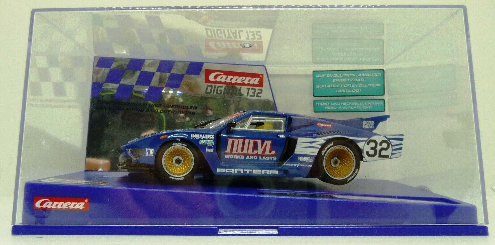 Carrera EVO DIGITAL 1:32 De Tomaso Pantera Gr 5 No 32 slot car also suits scalextric - Image 3